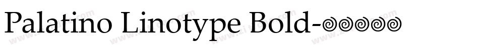 Palatino Linotype Bold字体转换